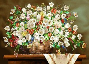 تابلو فرش طرح گل کد 500024